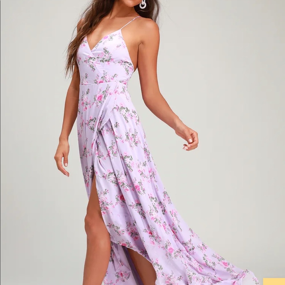 Astr size S purple flower dress. Worn once.